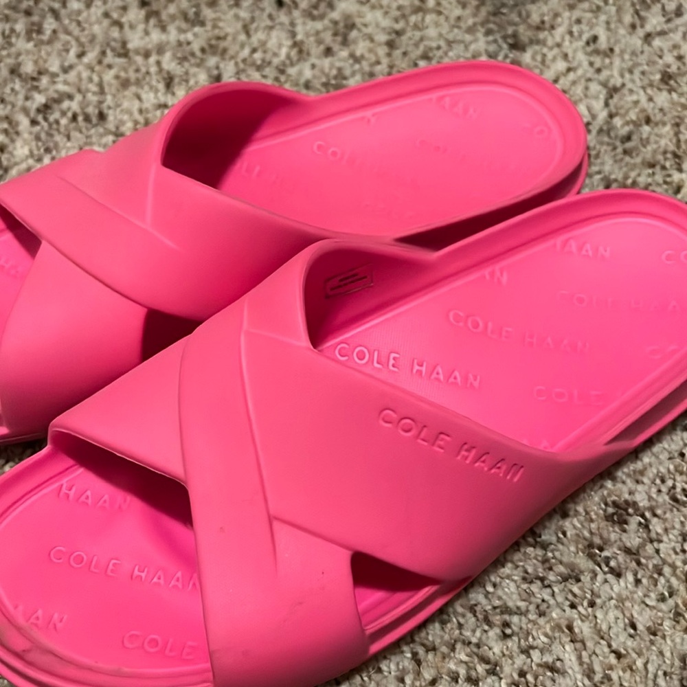 Cole Haan women’s vibrant pink slides